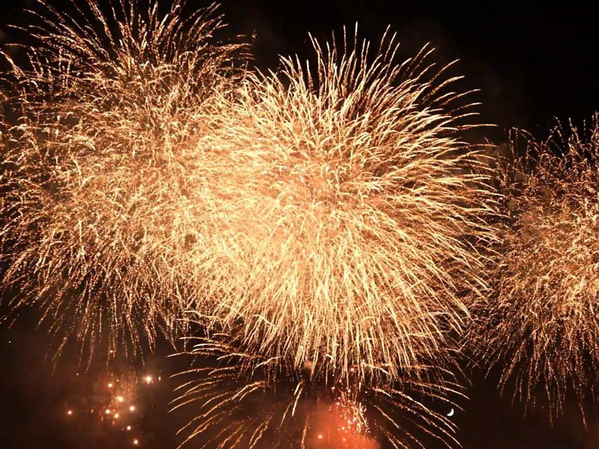 夜空に咲く大玉花火